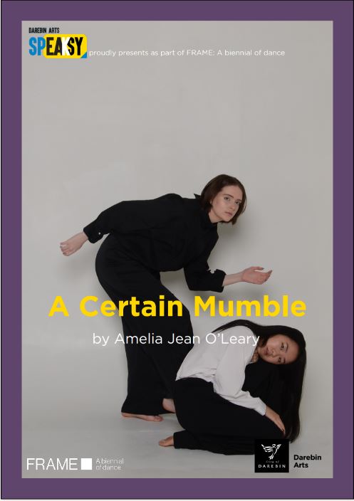 Program cover for A Certain Mumble by Amelia O'Leary