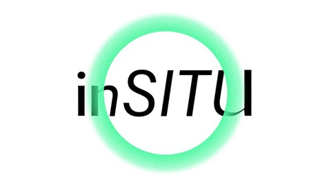 The word 'inSITU' is written in black text and is centered in the middle of a lime-green circle.