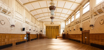 Internal main hall of Northcote Town Hall Arts Centre 