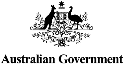 The Australian Government logo in black ink.