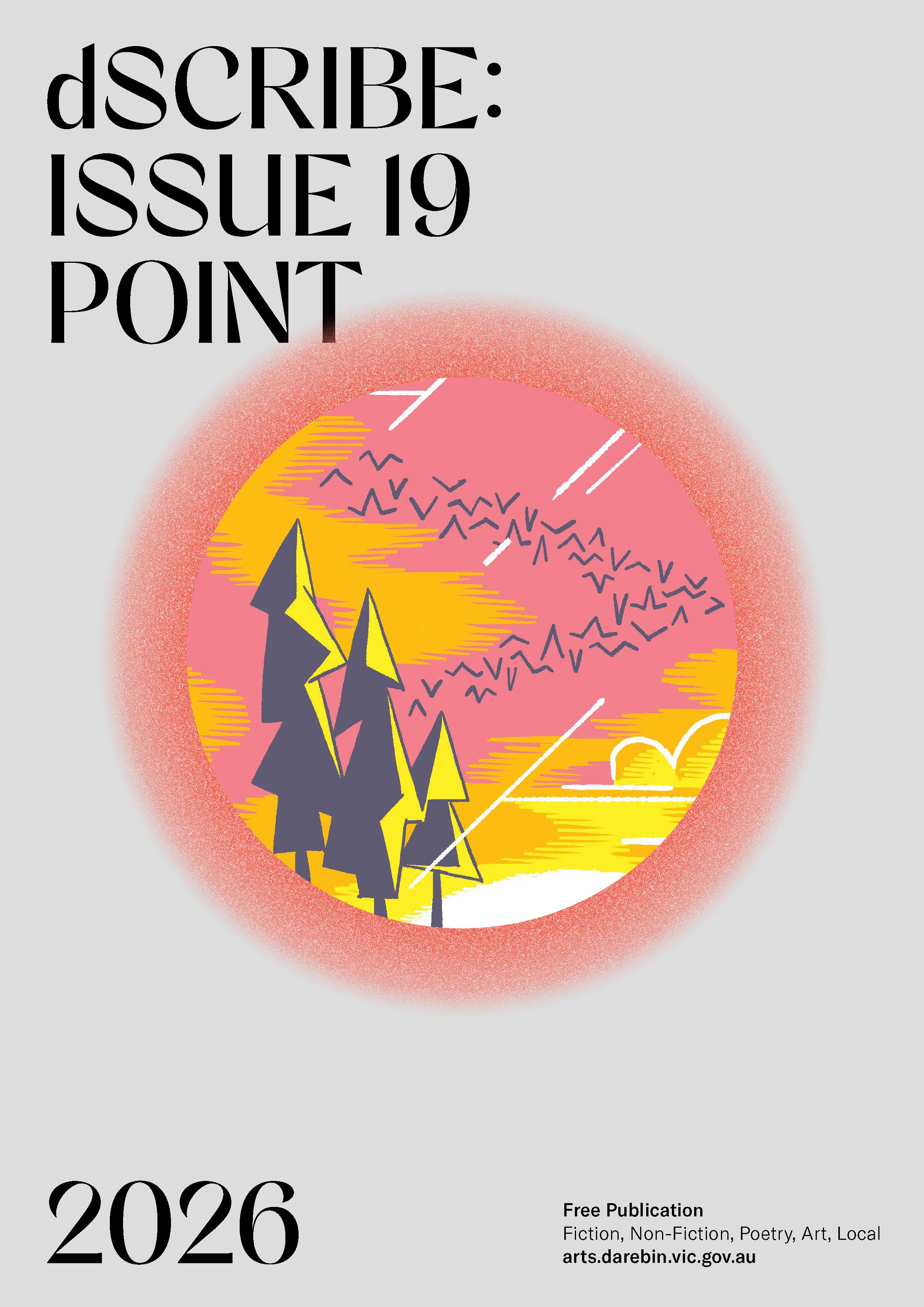 The front cover of dSCRIBE 19: Point with artworks by Ben Juers.