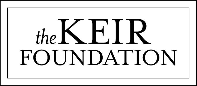 Black and white logo for the Keir Foundation