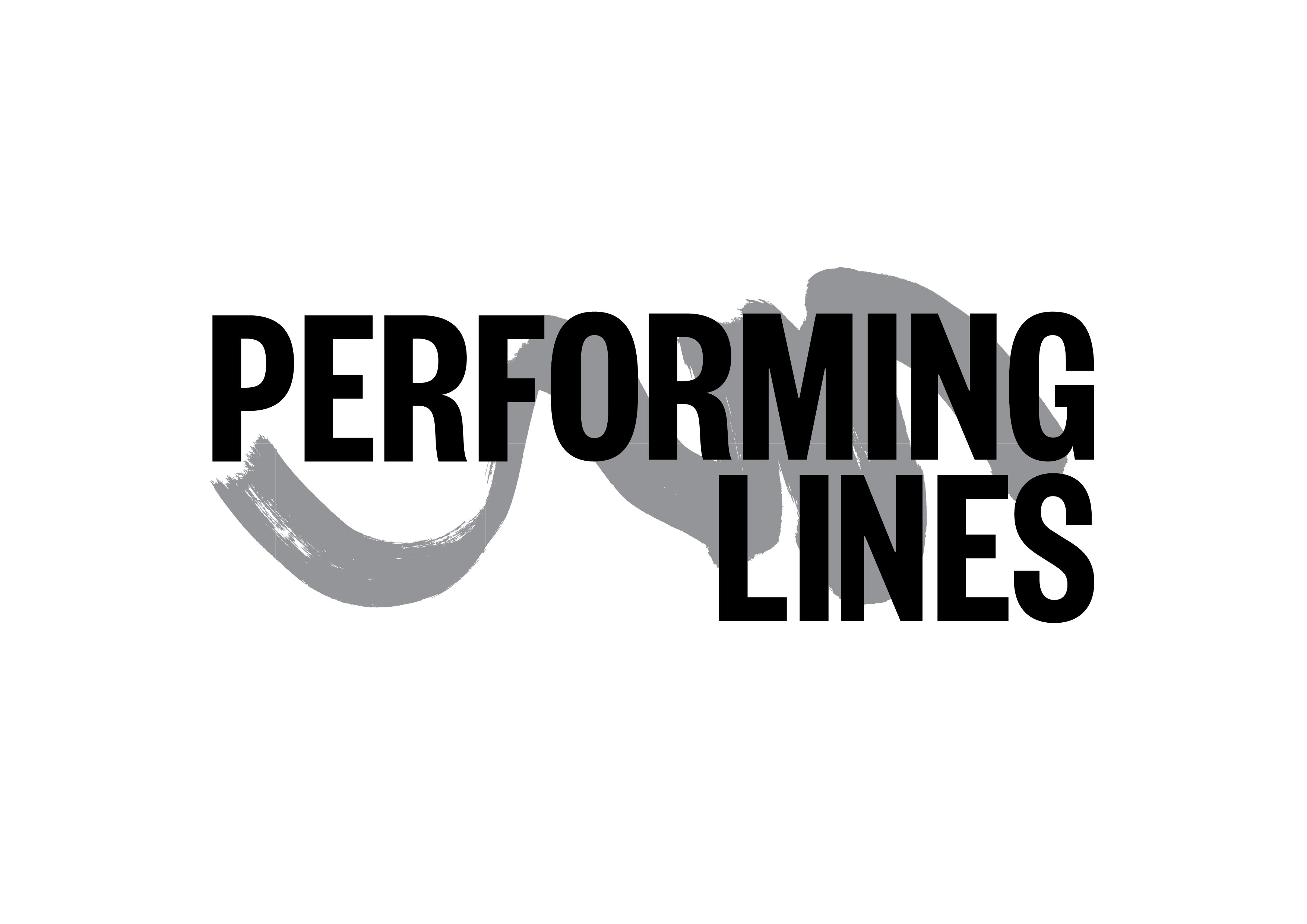 Performing Lines logo in black text