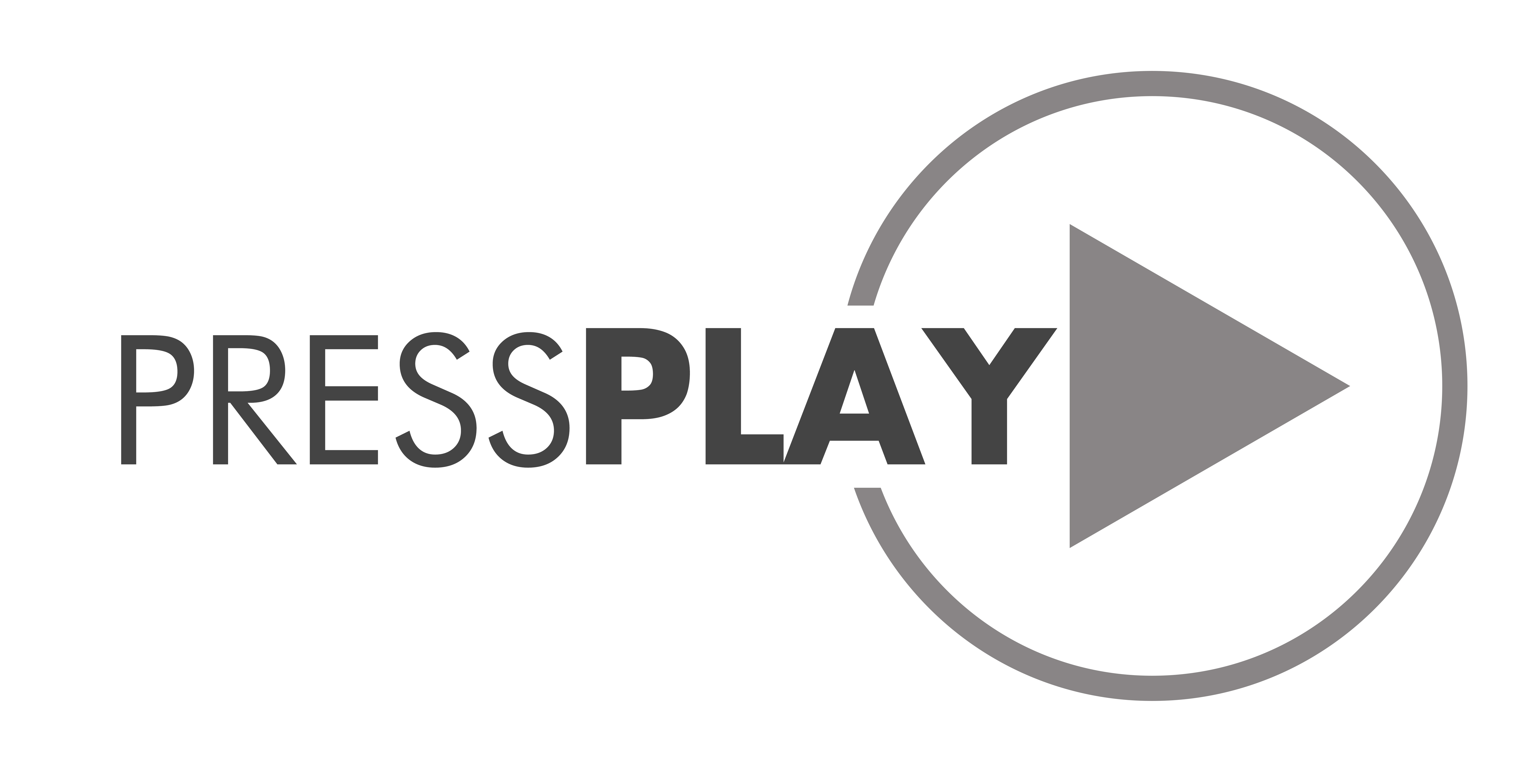 Press Play's logo in grey text