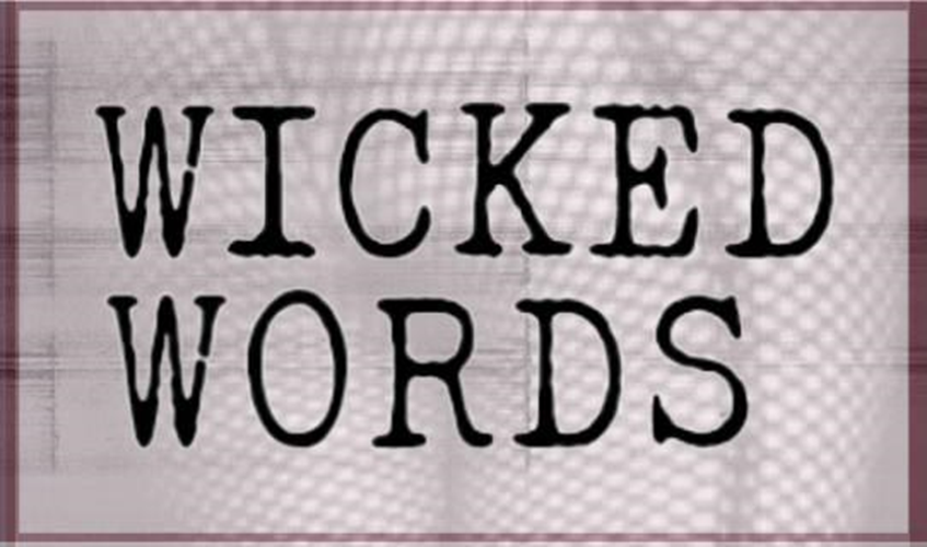 Wicked Words logo in black text