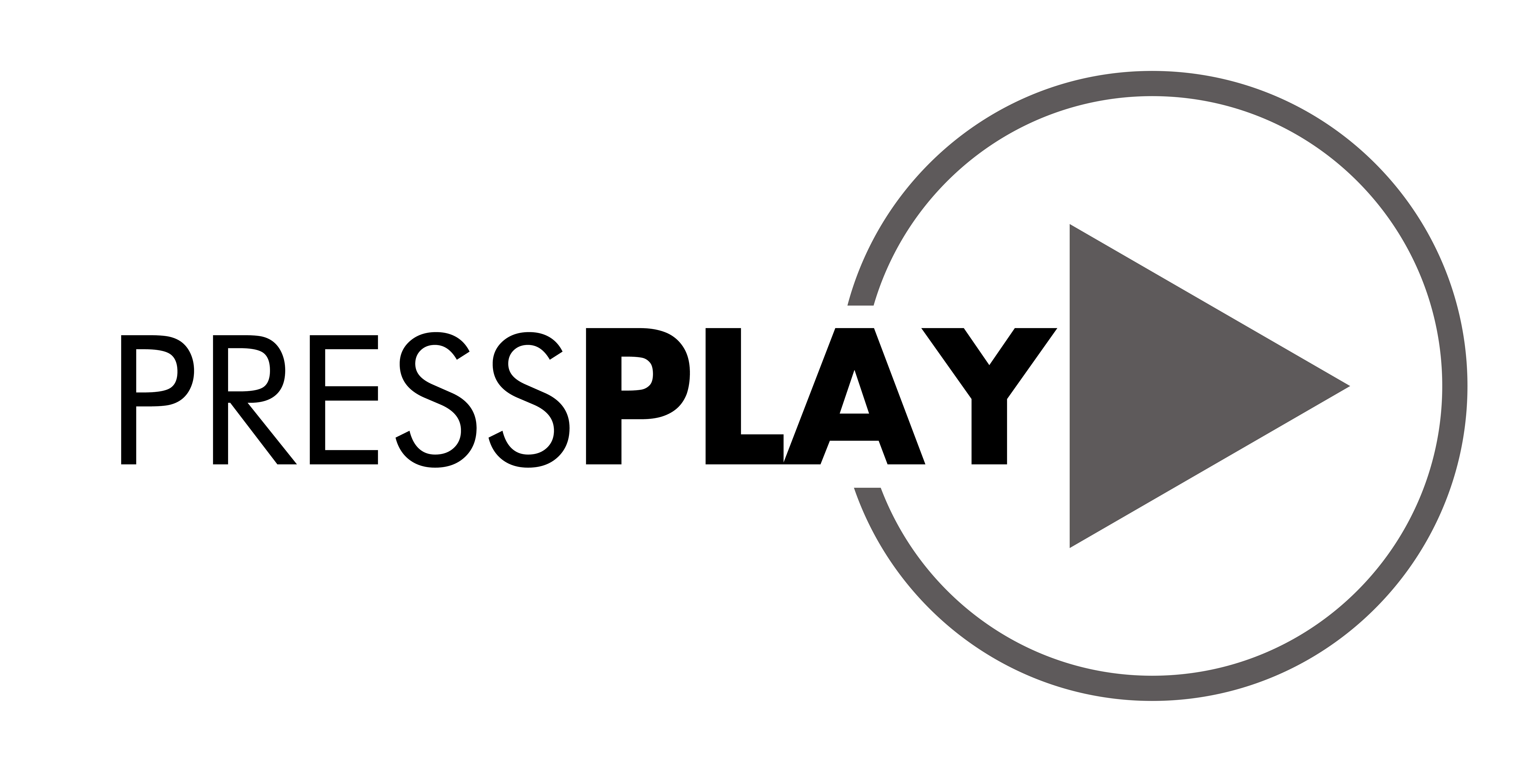 Press Play's logo in grey text